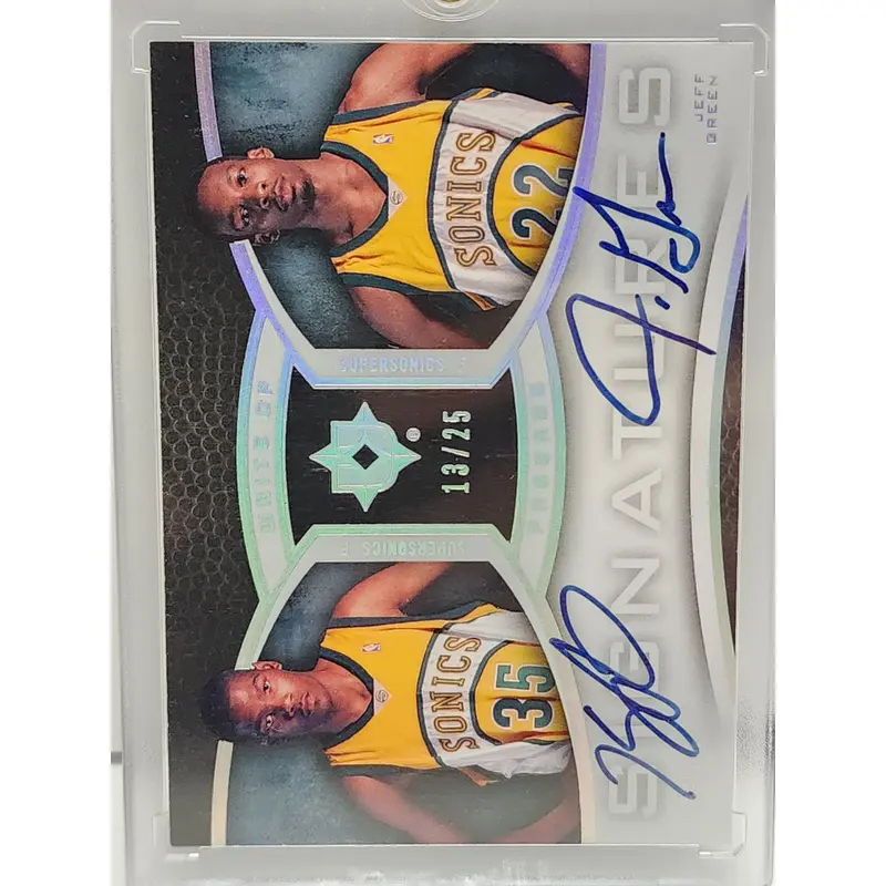 Kevin Durant + Jeff Green 2007 Upper Deck Ultimate Collection Dual Auto #13/25
