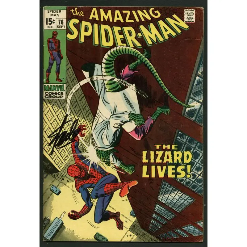 Stan Lee Signed Amazing Spider-Man #76 Comic Book The Lizard Lives PSA #W18800