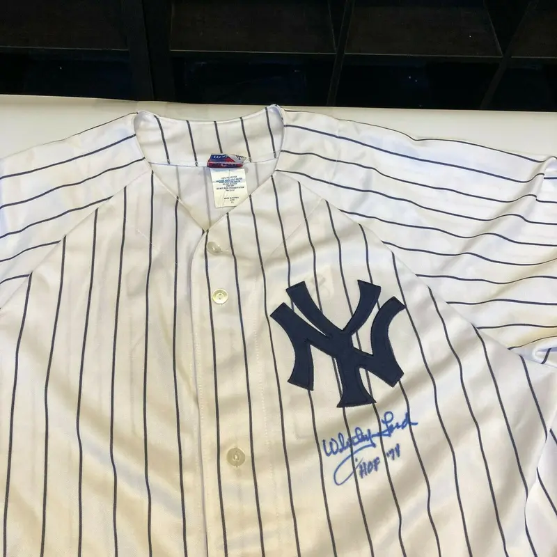 Whitey Ford HOF 1974 Signed Authentic Majestic New York Yankees Jersey JSA COA