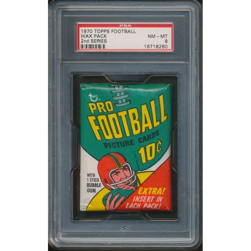 1970 Topps Football Unopened Series 2 Wax Pack PSA 8