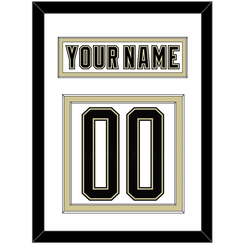 Pittsburgh Nameplate & Number (Back) - 2014 Stadium Series White - Double Mat 1