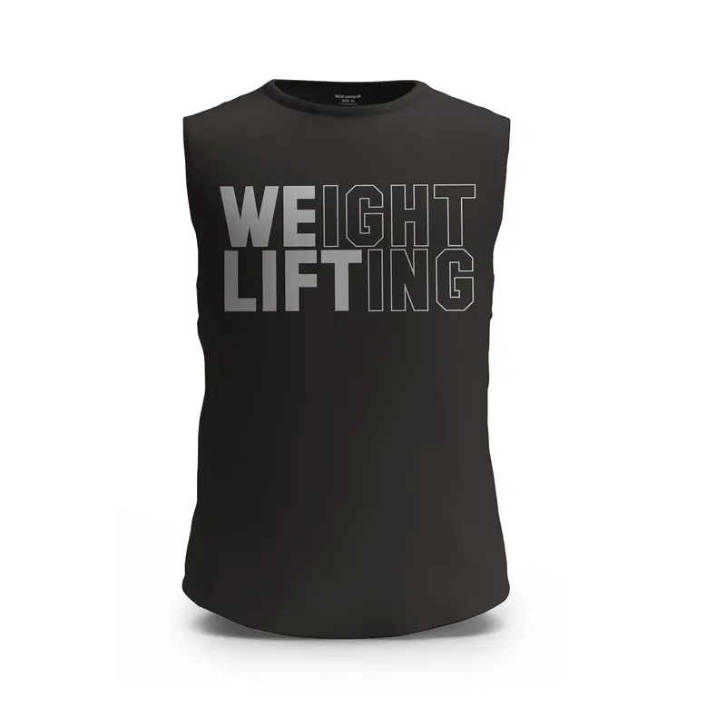 Weight lifting muscle tank top (Black) Wod Armour | Kibi Sports