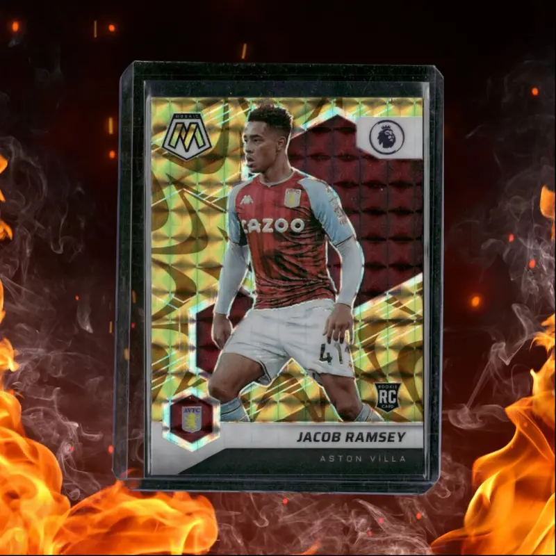 2021 Panini Mosaic Premier League Jacob Ramsey Gold Mosaic Prizm Rookie #126