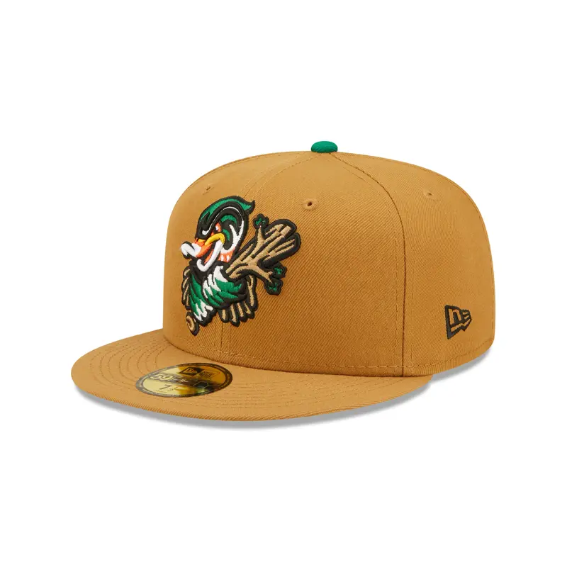 New Era - 59fifty Fitted - MiLB - AC Perf - Down East Wood Ducks - Beige