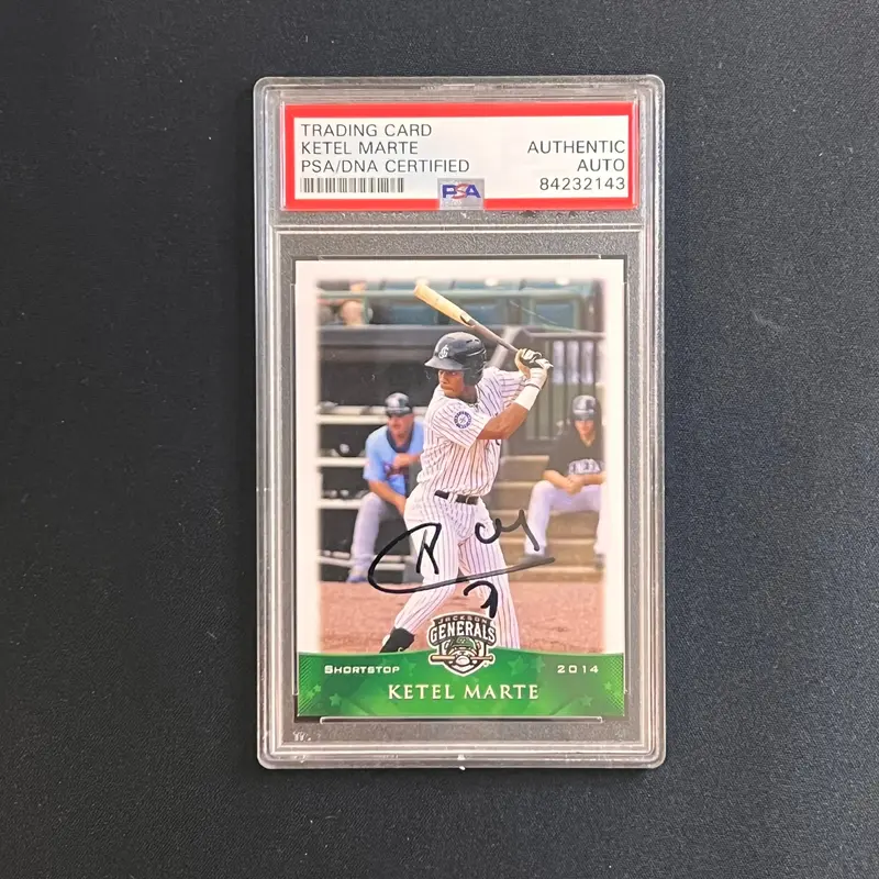 2014 signed Ketel Marte card PSA/DNA Seattle Mariners Autographed Jackson Generals