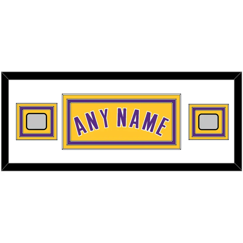 Los Angeles Name & 2 Finals Patches - Home Yellow (1999-2018) - Triple Mat 2