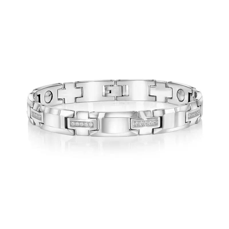 Magnetic Tungsten, CZ Bracelet