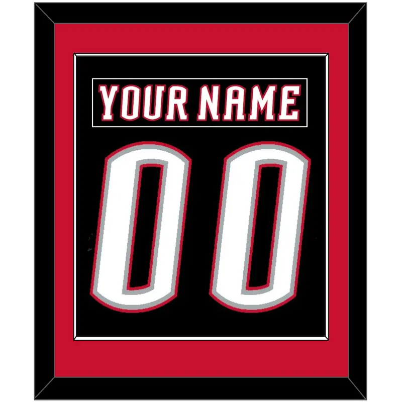 Buffalo Nameplate & Number (Back) Combined - Road Black (1996-2006) - Single Mat 2