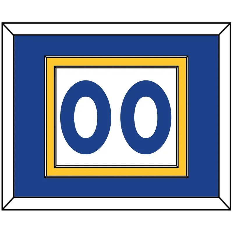 Golden State Number - Home White (2010-2019) - Double Mat 2