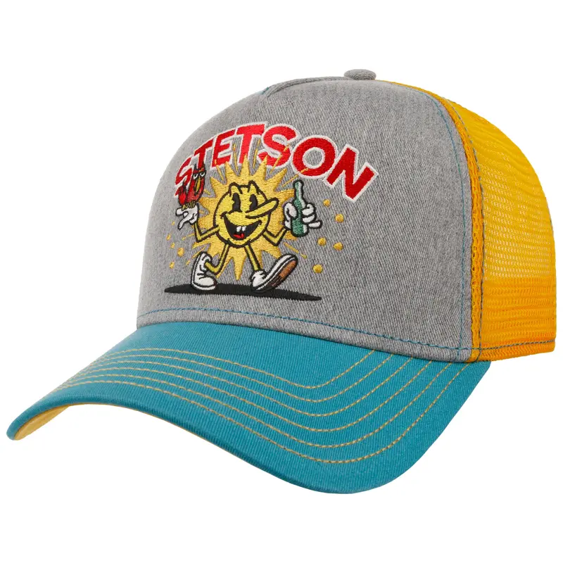 Stetson - Fun- Trucker Cap - Grey/Blue/Yellow