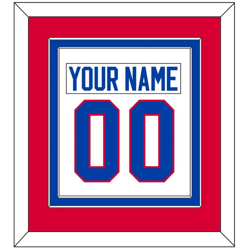 Washington Nameplate & Number (Back) Combined - Home White (1979-1987) - Double Mat 2