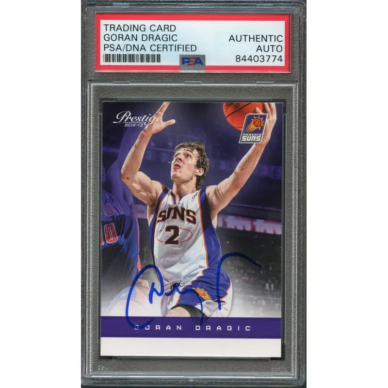 2012-13 Panini Prestige #38 Goran Dragic Signed Card AUTO PSA/DNA Slabbed Suns