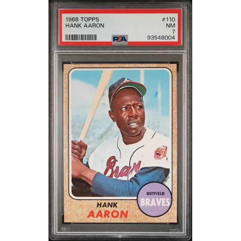Hank Aaron 1968 Topps #110 PSA 7 Near Mint