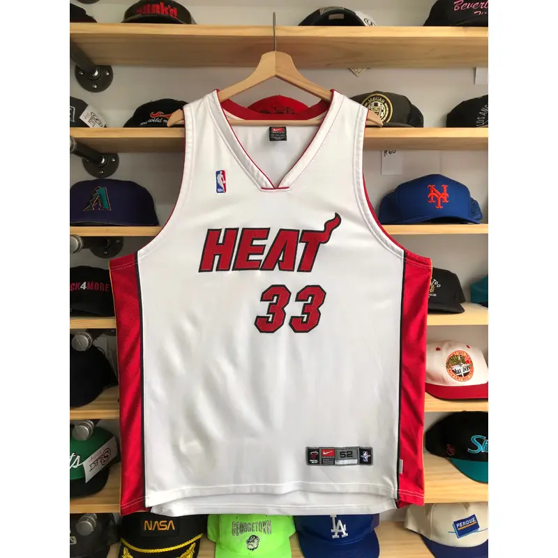 Vintage Nike Miami Heat Alonzo Mourning Authentic Jersey Size 52/2XL