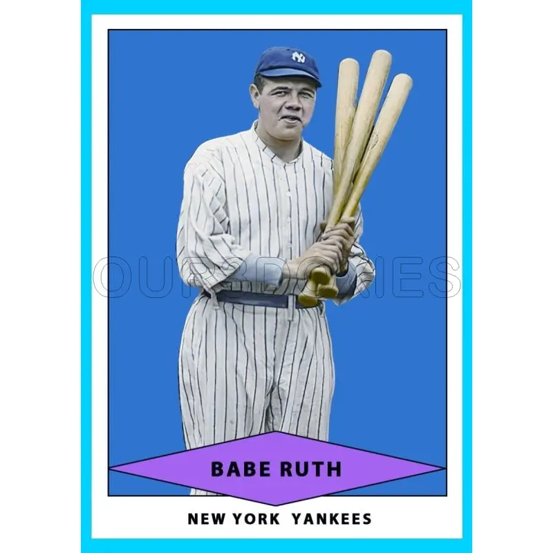 Babe Ruth 1954 Red Heart Custom Card - 4059