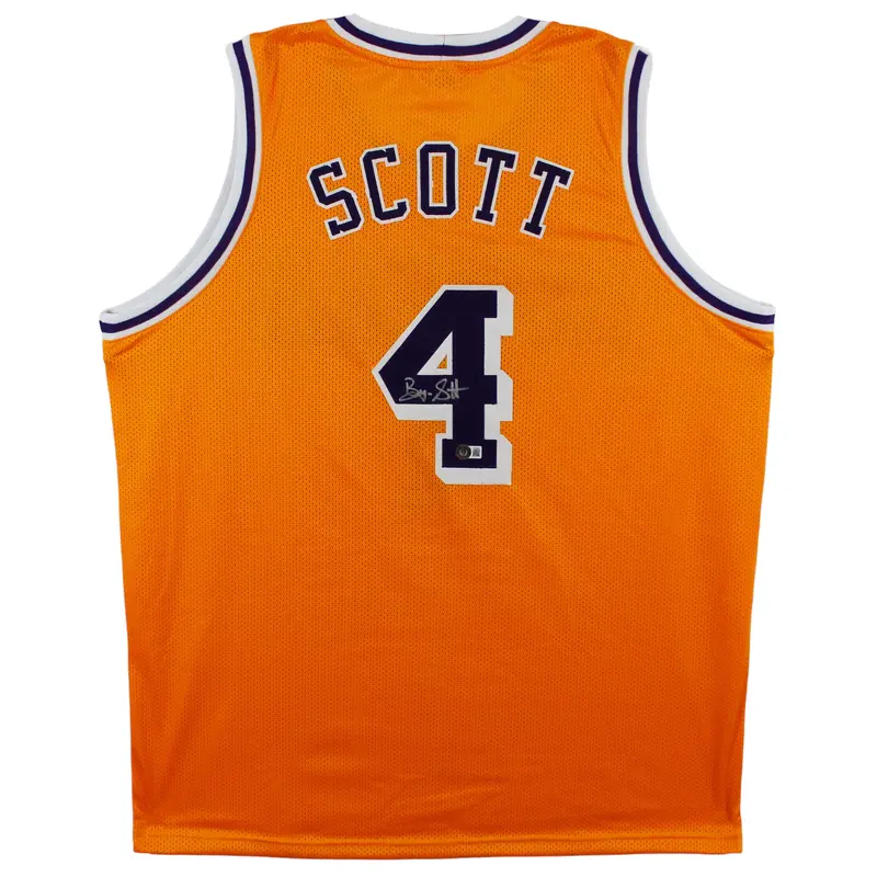 Byron Scott Authentic Signed Yellow Pro Style Jersey Autographed BAS Witnessed
