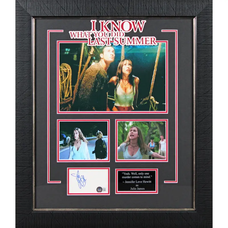 Jennifer Love Hewitt I Know What You Did Last Summer Signed Framed Display BAS