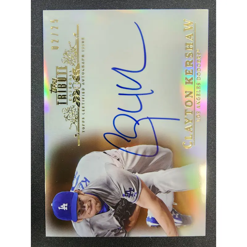 Clayton Kershaw 2013 Topps Tribute Inkable Accolades Auto #2/25