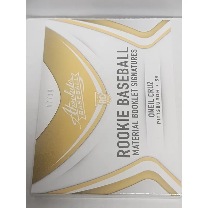 O'Neil Cruz 2022 Panini Absolute Booklet Dual Patch Auto #7/10