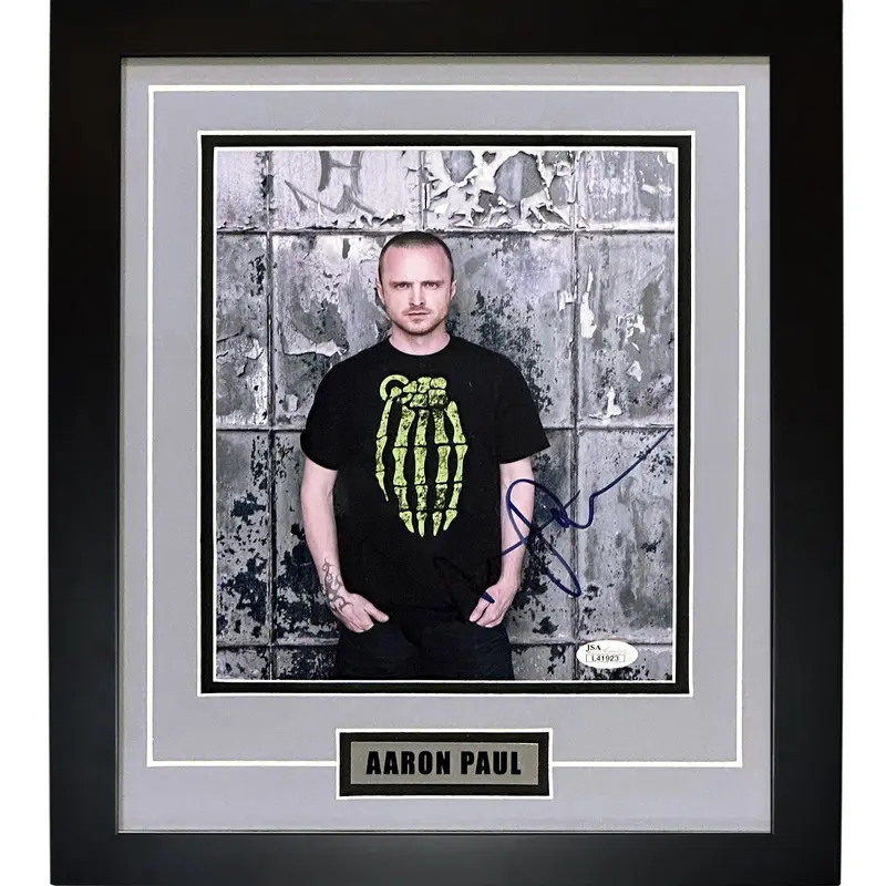 Aaron Paul Autographed Breaking Bad Deluxe Framed 8x10 Photo - JSA