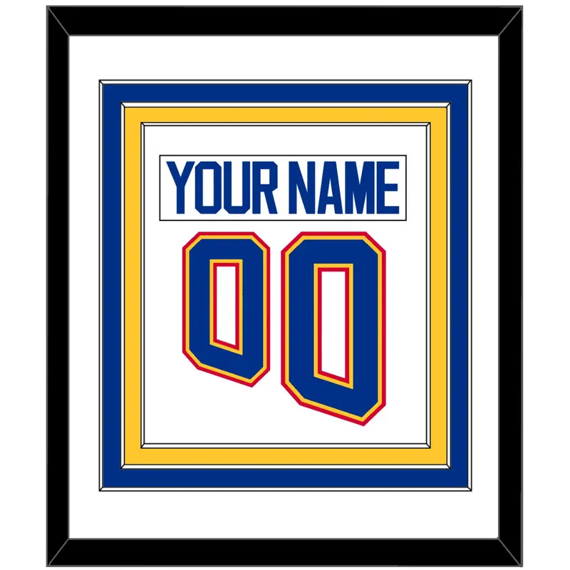 St. Louis Nameplate & Number (Back) Combined - Home White (1995-1998) - Triple Mat 1