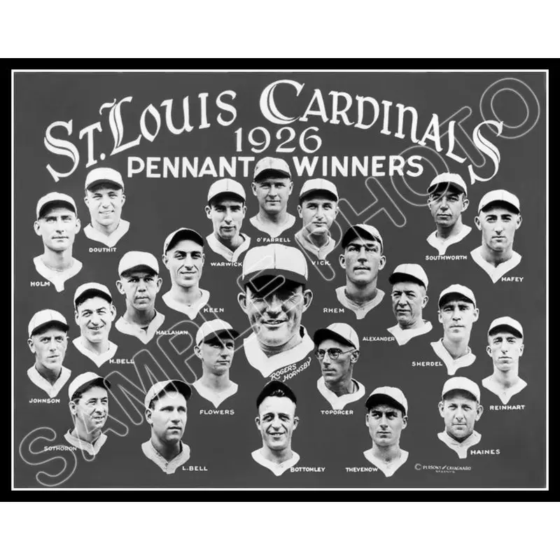 1926 St. Louis Cardinals 11X14 Photo - Hornsby Bottomley - 1491