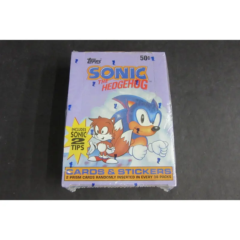 1993 Topps Sonic The Hedgehog Trading Cards & Stickers Box