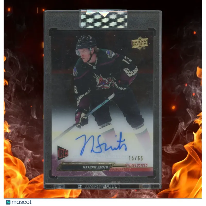 2022-23 Upper Deck Clear Cut Nathan Smith UD Exclusives Rookie Auto 15/65 #CC-NS