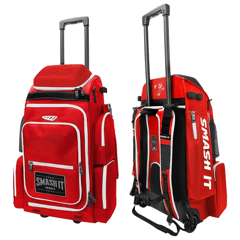 2025 Smash Ops Lil Guerrilla Hybrid Roller/Bat Pack Bag - Red/White
