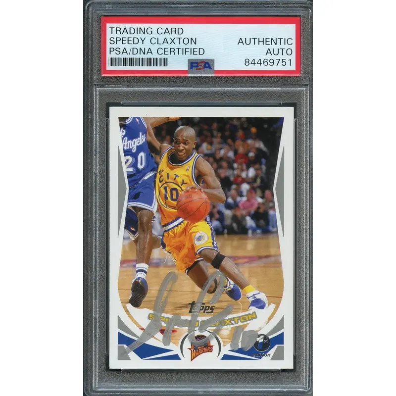 2004 Topps #208 Speedy Claxton Signed Card Auto PSA Slabbed