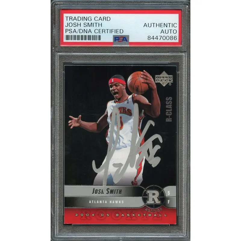 2004 Upper Deck R-Class #102 Josh Smith signed Auto Card PSA/DNA Slabbed Hawks