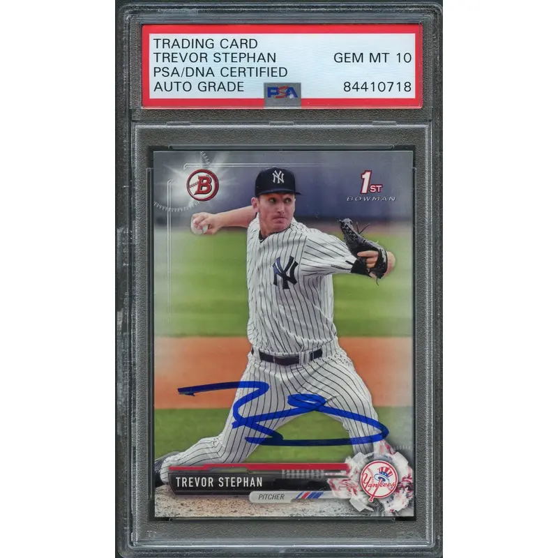 2017 Bowman Draft #BD-167 Trevor Stephan Signed Card AUTO Grade 10 PSA Slabbed