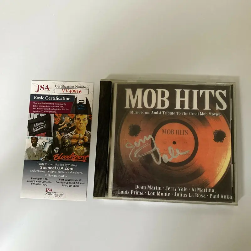 Jerry Vale Signed Mob Hits Movie Music CD With JSA COA