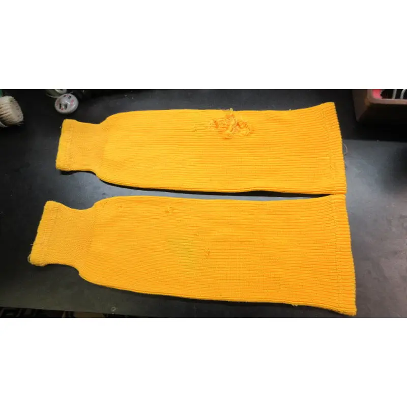 Used Bauer Team Yellow Hockey Socks Youth Size L/XL - holes