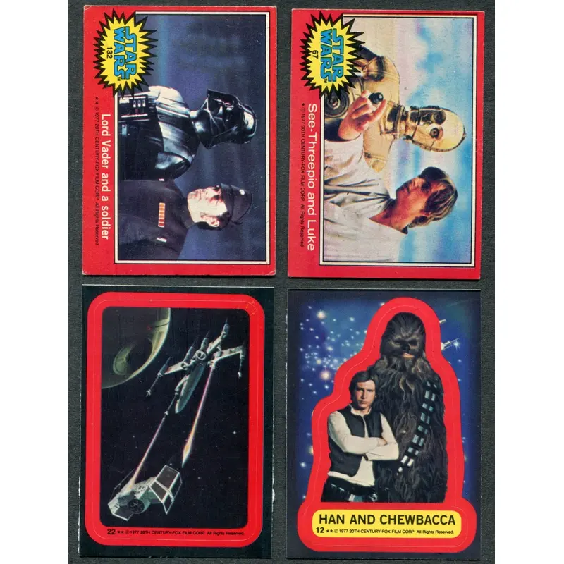 1977 Topps Star Wars Complete Series 2 Set (w/ stickers) (66/11) EX EX/MT