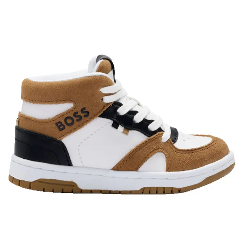 HUGO BOSS SHOES JUNIOR MINI ME HI TOP SNEAKERS J29367 10PJ