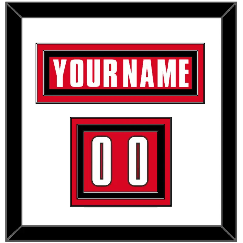 Canada Mens Hockey Nameplate & Number (Shoulder) - 2002 Olympics Road Red - Triple Mat 1