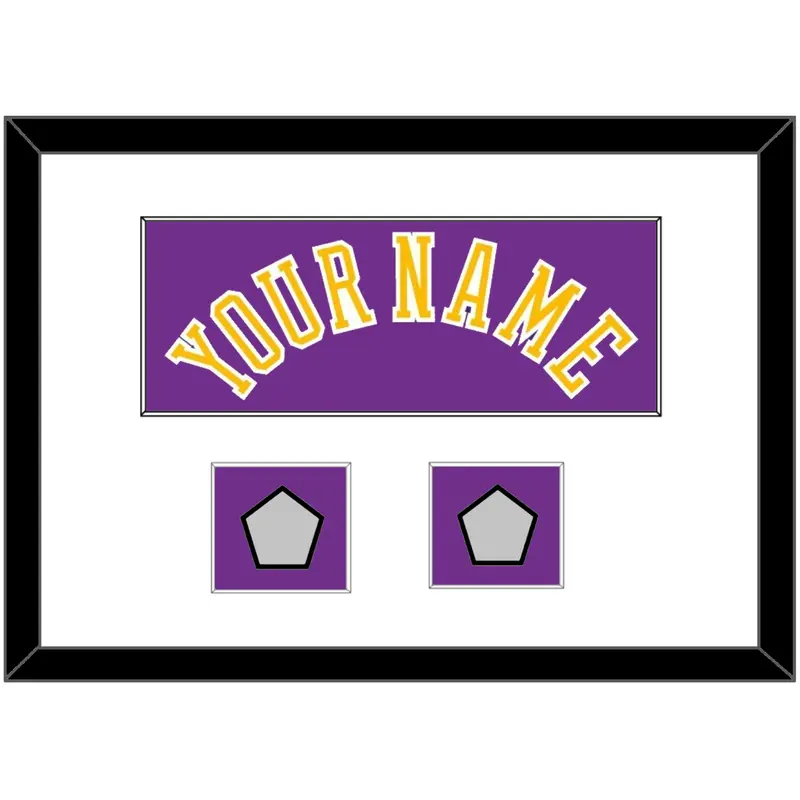Los Angeles Name & 2 Trophy Patches - Road Purple (1978-1997) - Single Mat 1