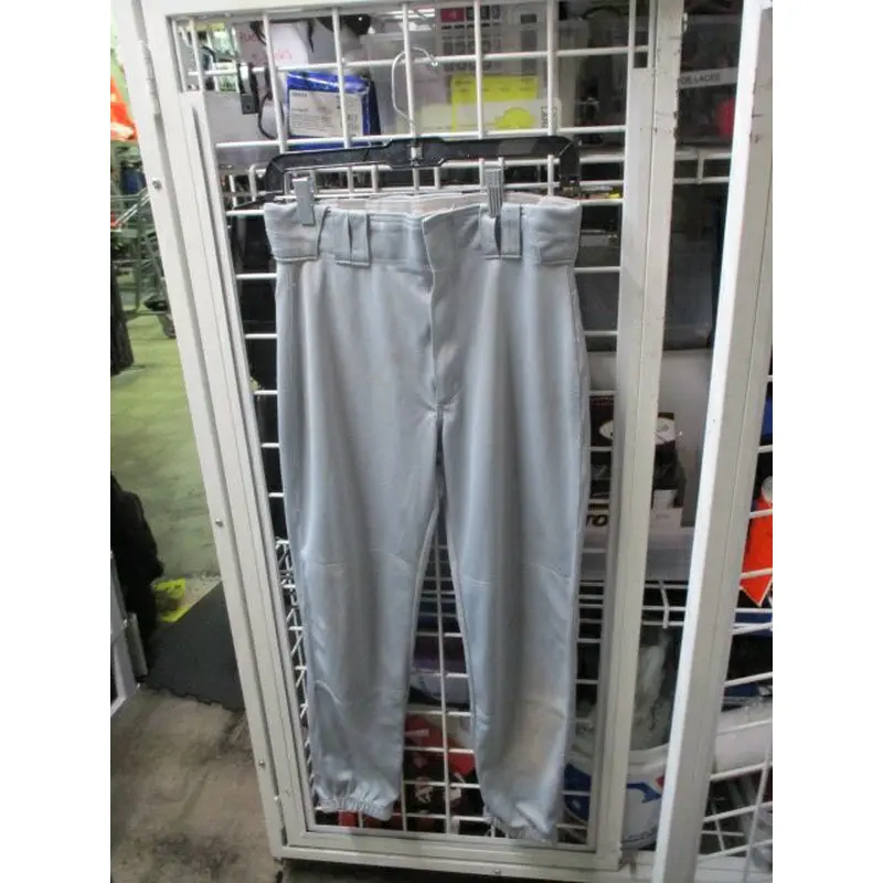 Used Russell Grey Open Bottom Pants Adult Size Medium - stained