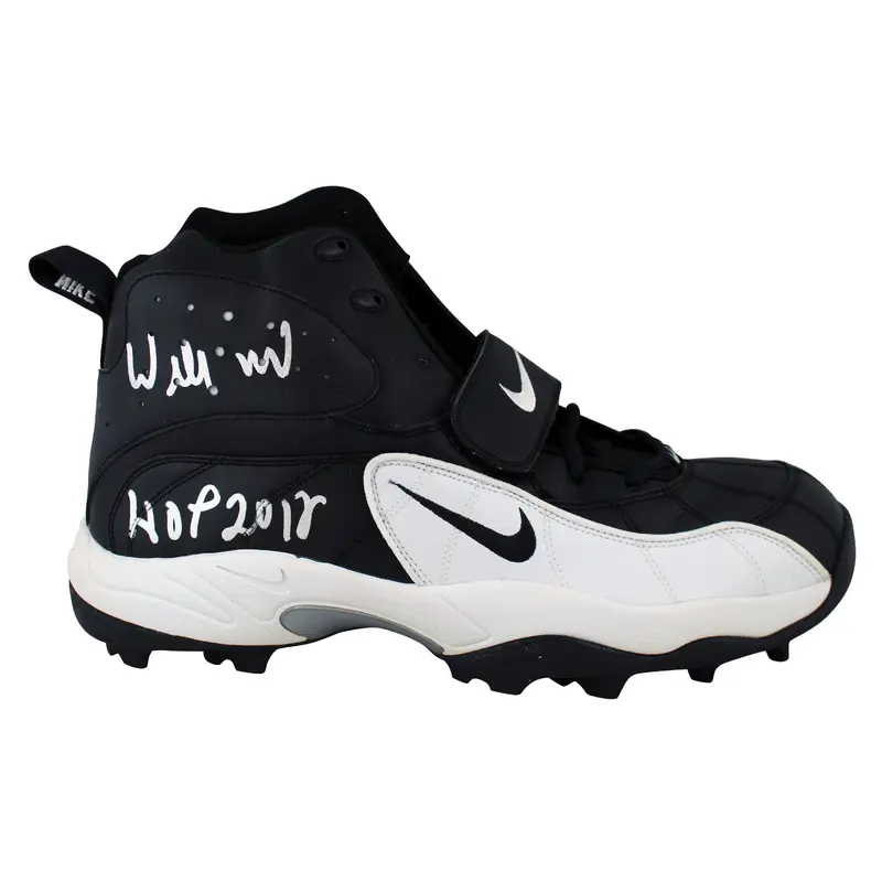 Saints Willie Roaf "HOF 12" Signed Nike Air Pro Shark Stove Cleat BAS Witnessed