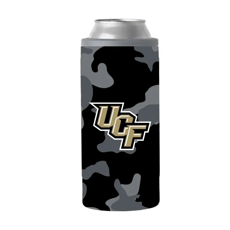UCF Black Camo 12oz Slim Can Coolie