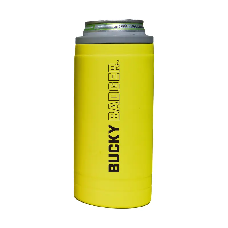 Wisconsin 12oz Cru Stacked Soft Touch Slim Coolie