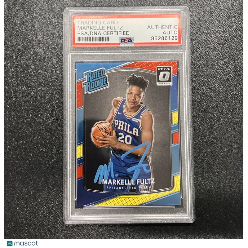 2017-18 Panini Donruss Optic #200 Markelle Fultz Rated Rookie signed card PSA