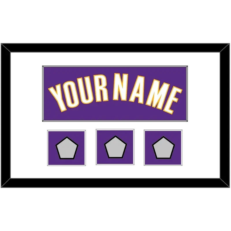 Los Angeles Name & 3 Trophy Patches - Road Purple (1999-2004) - Single Mat 1