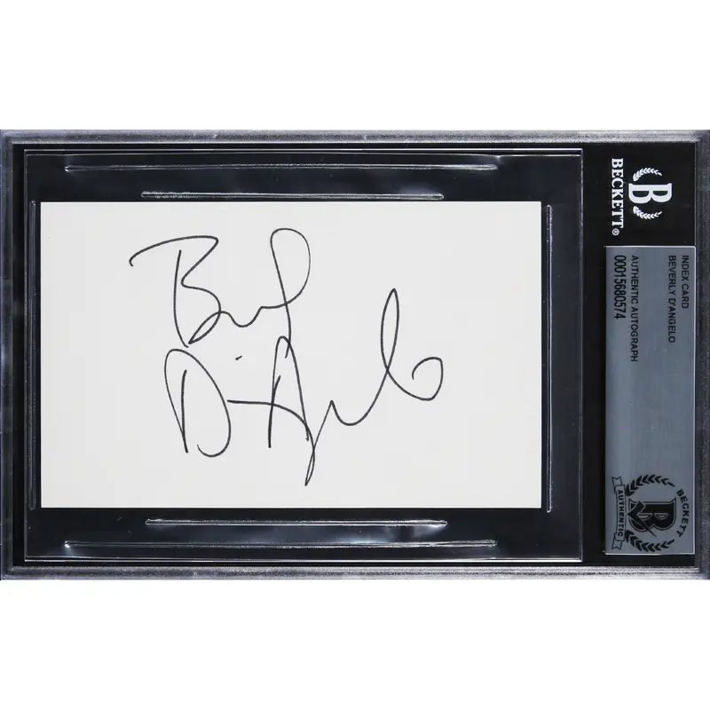 Beverly D'Angelo Christmas Vacation Signed 3x5 Index Card BAS Slabbed 2