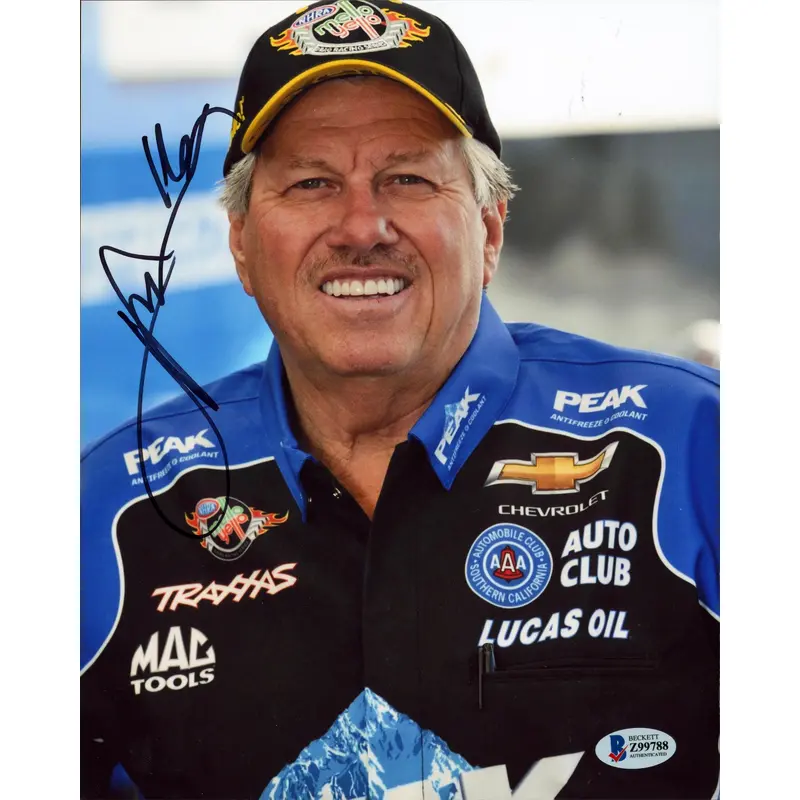 John Force NHRA Authentic Signed 8x10 Vertical Photo Autographed BAS