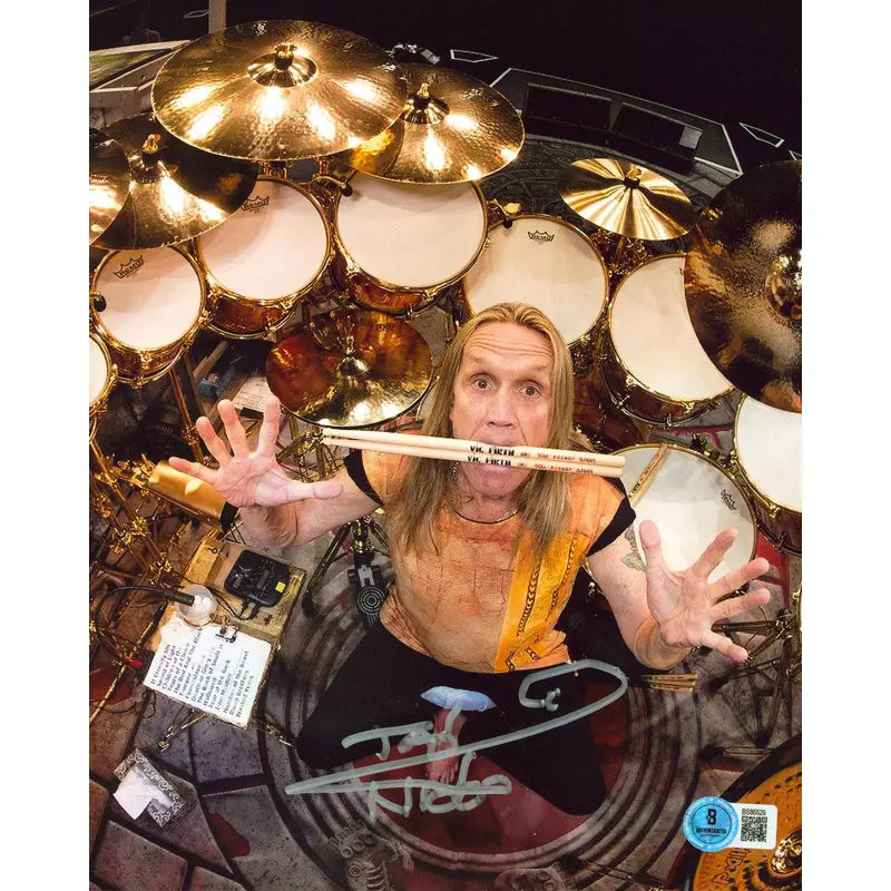 Nicko McBrain Iron Maiden Authentic Signed 8x10 Vertical Photo BAS #BS86529