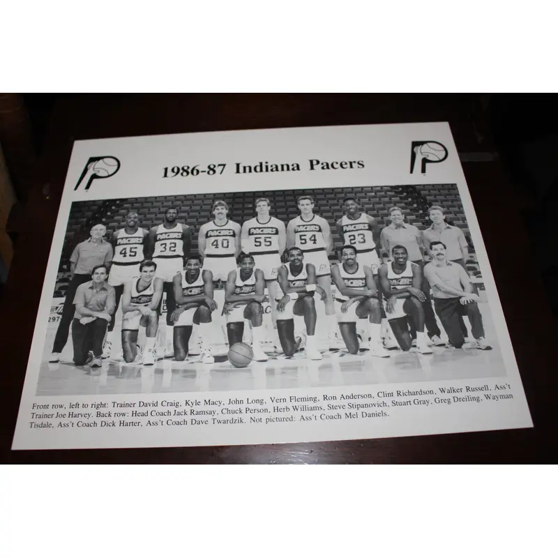 1986-87 Indiana Pacers Team Photo