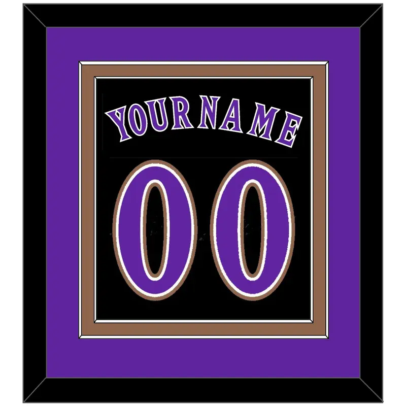 Arizona Name & Number - Alternate Black (2001-2006) - Double Mat 2