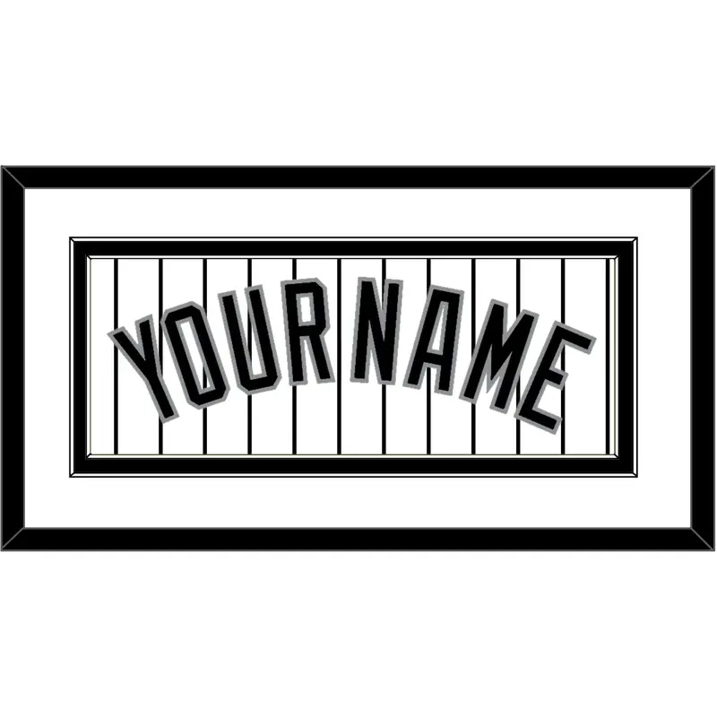 Chicago Name - Home White Pinstripes - Double Mat 1